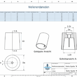 Wellenendanode baugleich zu Vetus mit Keil 100 mm (Zink) | 9459 – Bild 2