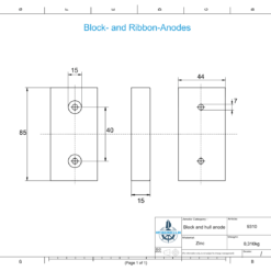 Block- und Rumpfanoden Block L85/40 (Zink) | 9310 – Bild 2