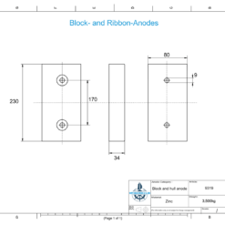 Block- und Rumpfanoden Block L230/170 (Zink) | 9319 – Bild 2
