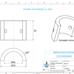 Anodes compatible to Gori | 3-blade Saildrive, Ref.: 1553950000 18