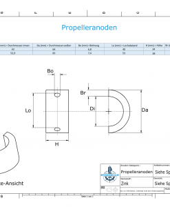 Propeller Anode suitable for Varifold VF-70 (Zinc) | 9634