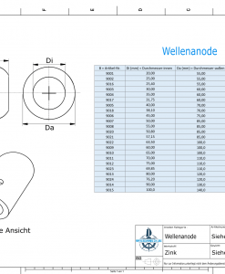 Shaft-Anode with metric inner diameter 75 mm (Zinc) | 9012