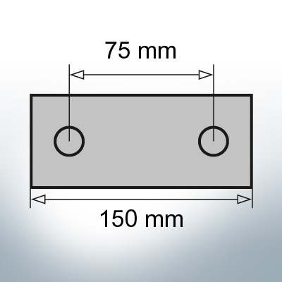 Block- and Ribbon-Anodes Block L150/75 (AlZn5In) | 9321AL