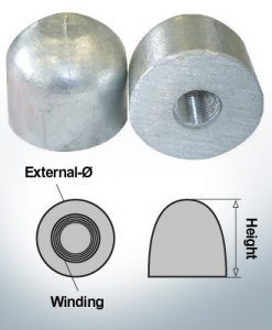 Nut-Caps M16x1,5 Ø45/H40 (AlZn5In) | 9450AL