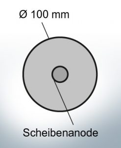 Disk-Anodes Ø 100mm | hole (AlZn5In) | 9801AL