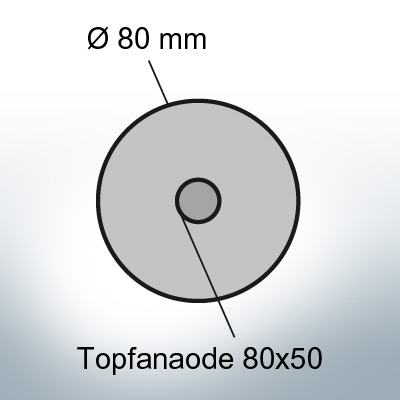Cylinder-Anodes 80x50 Ø80 mm (Zinc) | 9808