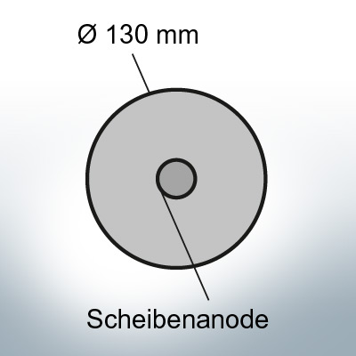Disk-Anodes Ø 130mm | hole (Zinc) | 9815