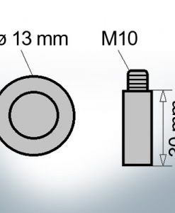 Bolt-Anodes M10 Ø13/L30 (Zinc) | 9106