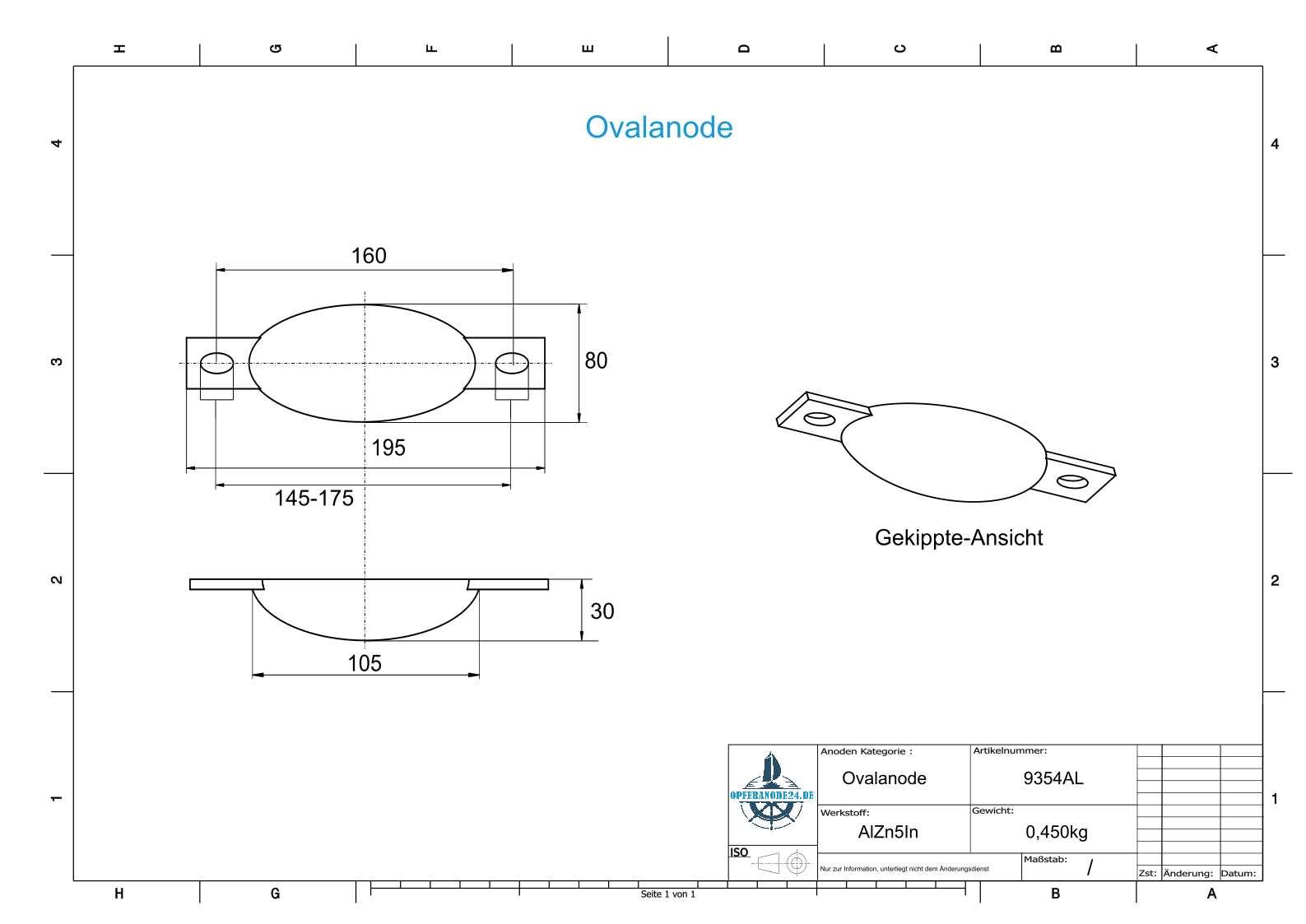 Block- und Rumpfanoden Oval L195/160 (ALZn5In) | 9354AL – Bild 2