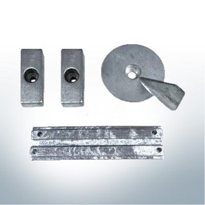 Anodensatz kompatibel zu Mercury F30 – F40 – F60 | AlZn5In | Anodensatz 11AL