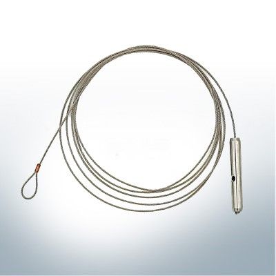 Steg/Anker/Hänge-Anode |180 x 22 | mit Seil & Gewindeterminal - V4A x 3m | AlZn5IN | 9940AL – Bild 3